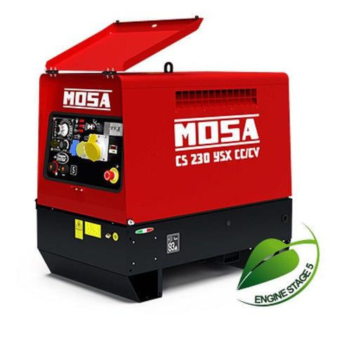 Mosa 35.37298CVE  Diesel Welding Generator CS 230 YSX CC/CV  210A, 110V/230V