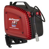 Sealey SAC15WM Wall Mounting Oil Free Air Compressor 1.5hp with 7m Retractable Hose Reel 230V