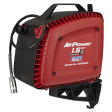 Sealey SAC15WM Wall Mounting Oil Free Air Compressor 1.5hp with 7m Retractable Hose Reel 230V