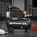 Sealey SAC2420APK Direct Drive Air Compressor 24Ltr 2hp with 4pc Air Accessory Kit
