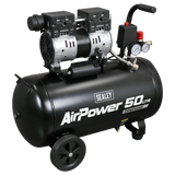 Sealey SAC5000S 50L Low Noise Oil Free Direct Drive Air Compressor 1hp