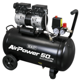 Sealey SAC5000S 50L Low Noise Oil Free Direct Drive Air Compressor 1hp