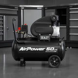 Sealey SAC5020APK 50L Direct Drive Air Compressor 2hp with 4pc Air Accessory Kit