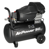 Sealey SAC5030VA 50L V-Twin Direct Drive Air Compressor 3hp