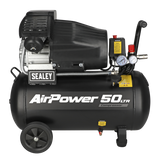Sealey SAC5030VA 50L V-Twin Direct Drive Air Compressor 3hp
