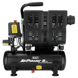 Sealey SAC6000S 6L Oil Free Low Noise Direct Drive Air Compressor 1hp