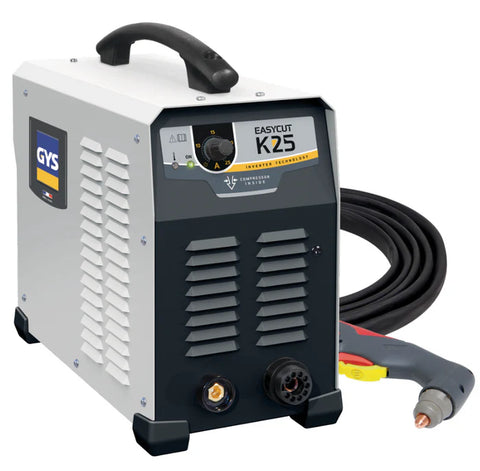 GYS 068063 Easycut K25 Plasma Cutter Inbuilt Compressor 4M TPT25 Torch 230V