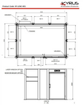 THEO KY-LENC-001 3m x 2m Class 4 Laser Enclosure c/w 1.2m Hinge Door