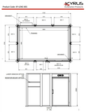 THEO KY-LENC-001 3m x 2m Class 4 Laser Enclosure c/w 1.2m Hinge Door