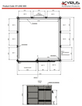 THEO KY-LENC-003 3m x 3m Class 4 Laser Enclosure c/w 1.3m Sliding Door