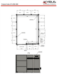 THEO KY-LENC-004 4m x 3m Class 4 Laser Enclosure c/w 1.3m Sliding Door