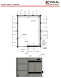 THEO KY-LENC-004 4m x 3m Class 4 Laser Enclosure c/w 1.3m Sliding Door