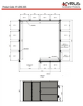 THEO KY-LENC-005 4m x 4m Class 4 Laser Enclosure c/w 2m Sliding Door
