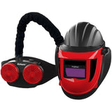 Weltek KM97S4P Navishock Shock welding/Grinding Helmet S4 c/w Airkem Blower unit PRSL Filtration