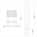 Sealey ATL13 Aluminium Professional Telescopic Ladder 13-Tread - EN 131