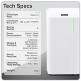 Sealey DH147 Baridi Dehumidifier with Digital Display & 24hr Timer 12L