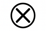 circle with a x in it