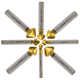 JEi TurboGold Countersinks Tin Coated Mini HSS (use in Hand-drills)