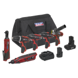 Sealey CP1200COMBO2 6 x SV12 Series Cordless Power Tool Kit 12V - 2 Batteries