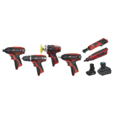 Sealey CP1200COMBO2 6 x SV12 Series Cordless Power Tool Kit 12V - 2 Batteries