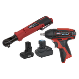 Sealey CP1200COMBO8 2 x SV12 Series Cordless Power Tool Kit 12V - 2 Batteries