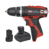 Sealey CP1201KIT SV12 Series 10mm Cordless Combi Drill Kit 12V 2Ah - 2 Batteries