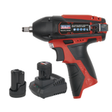 Sealey CP1204KIT SV12 Series 3/8"Sq Drive Cordless Impact Wrench Kit 12V 2Ah - 2 Batteries