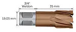 Fein 63127838003 TCT Ultra 35 Core Bit with 3/4in Weldon Holder