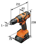 Fein 71132461000 ABS 18 Q AS AMPShare 18v Cordless Brushless Drill Driver Body Only In Carry Case