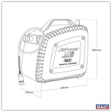 Sealey SAC15WM Wall Mounting Oil Free Air Compressor 1.5hp with 7m Retractable Hose Reel 230V