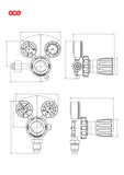 GCE FG300 Universal Cylinder Regulator for Industrial Gas Applications