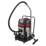 Sealey PC460 60L Vacuum Cleaner Wet & Dry Stainless Steel Drum 2400W/230V