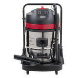 Sealey PC460 60L Vacuum Cleaner Wet & Dry Stainless Steel Drum 2400W/230V