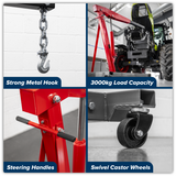 Sealey PH30 Fixed Frame Engine Crane with Extendable Legs 3 Tonne