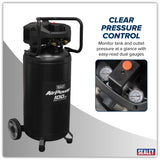 Sealey 230V Oil Free Belt Drive Vertical Compressors 24L/50L/100L