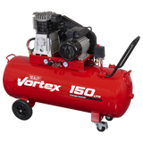 Sealey SAC1153B 150L Belt Drive Air Compressor with Cast Cylinders & Wheels 3.5hp