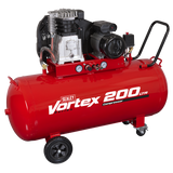 Sealey SAC1203B 200L Belt Drive Air Compressor with Cast Cylinders & Wheels 3.5hp