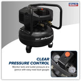 Sealey 230V Oil Free Belt Drive Vertical Compressors 24L/50L/100L
