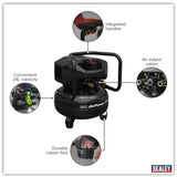 Sealey 230V Oil Free Belt Drive Vertical Compressors 24L/50L/100L