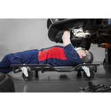 Sealey SCR100S Steel Creeper with 4 Rough Ground Wheels