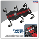 Sealey SCR101P Steel Creeper with 6 Rough Ground 5" Wheels & Headrest
