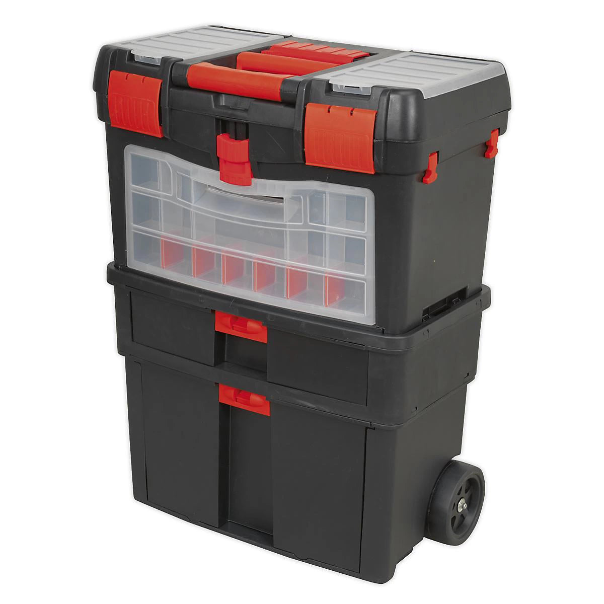 Sealey AP850 Mobile Toolbox with Tote Tray & Removable Assortment Box ...